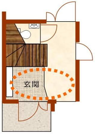 玄関ホールの広がり１