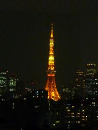 グランドプリンスホテル新高輪から見えた東京タワー