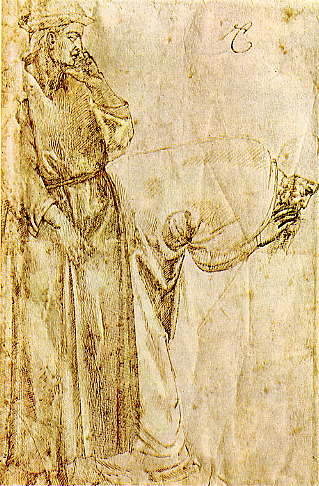 Michelangelo福音書記者ﾖﾊﾈの被昇天の模写(1489年頃)