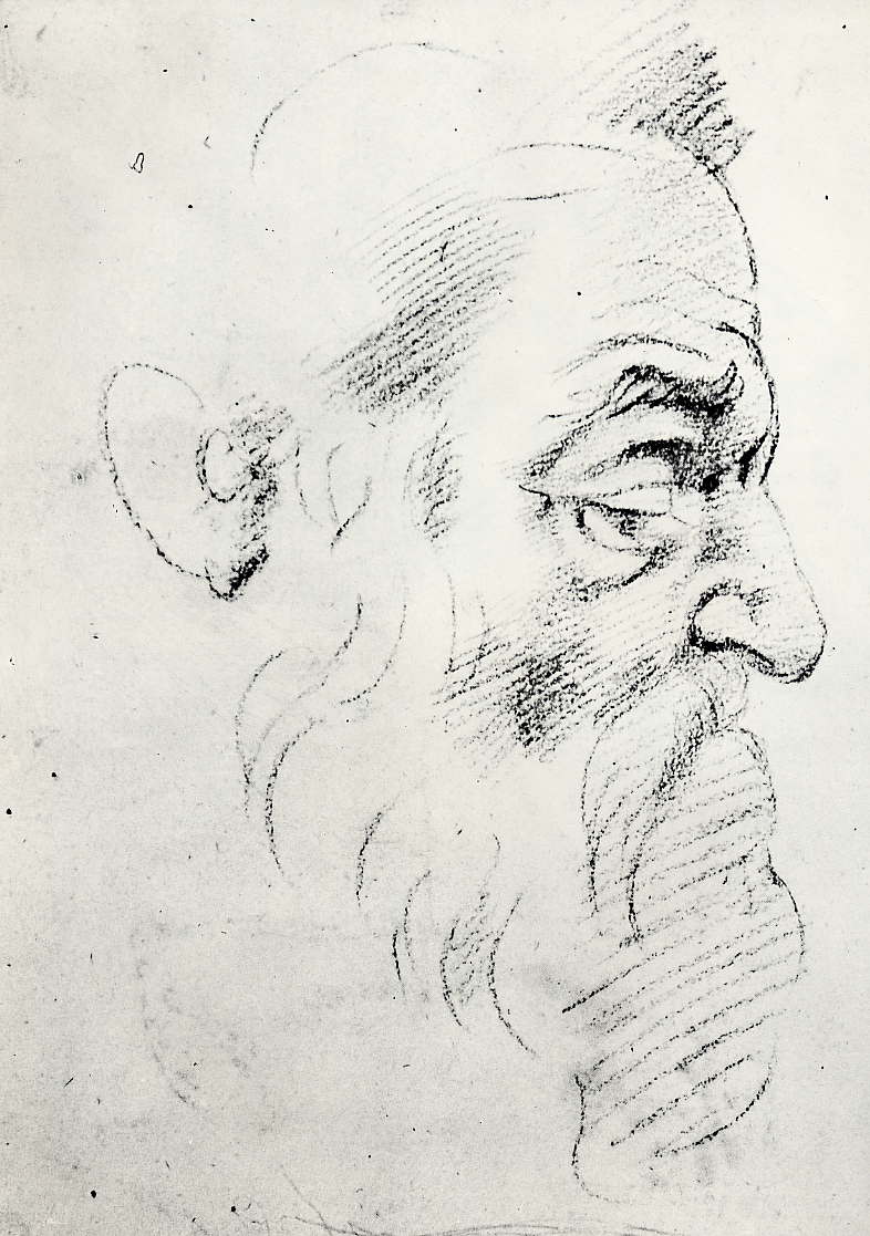 Michelangeloある男の横顔の習作(1509頃)