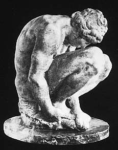 Michelangeloうずくまる少年像(1524頃)