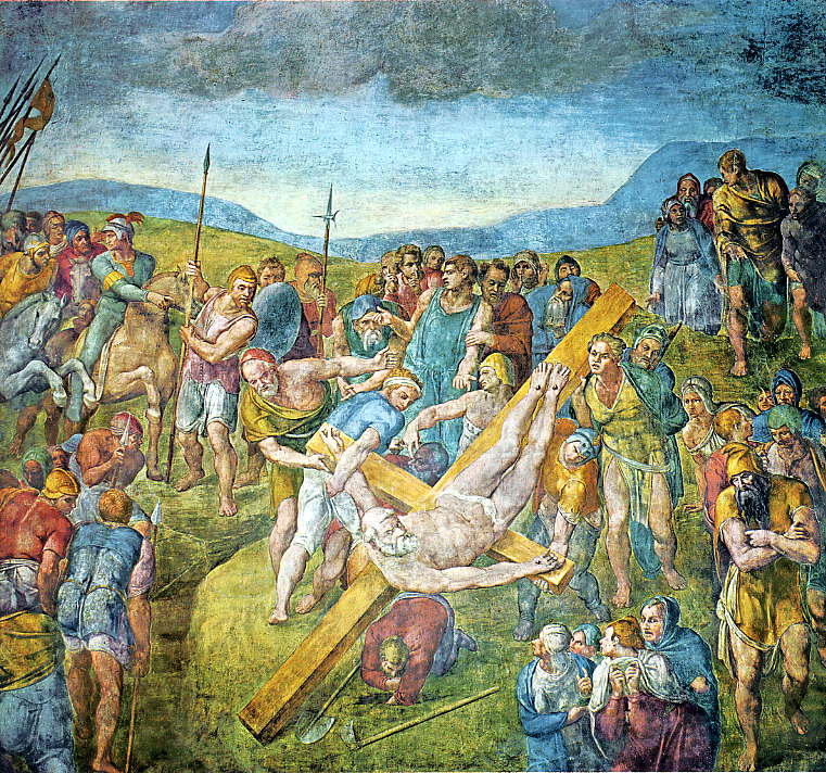 Michelangelo聖ﾍﾟﾃﾛのはりつけ(1546-1550)