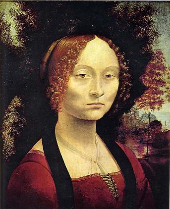 Leonardoジネヴラ・デ・ベンチ(1474頃)