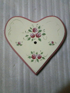 トールペイント~ハート時計