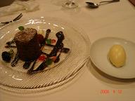 チョコフォンダンとアイス