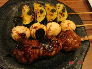 つくね、うずら、ズッキーニ