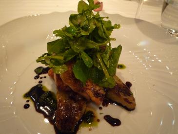 あなごとフォアグラとなすのミルフィーユ仕立て