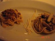 きのこのリングイネとミートソースのパッパルデレ