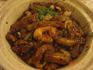 なすと海鮮の炒め物