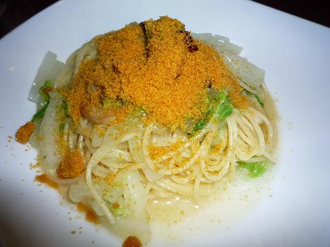 からすみと白菜のパスタ