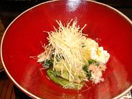 春キャベツと菜の花と湯葉のサラダ