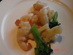 ほたてとえびの中華炒め