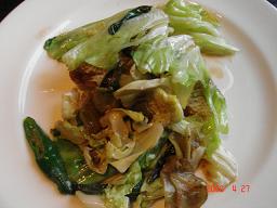 きゃべつといかの炒め物