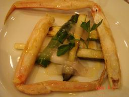 ずわいがにとアスパラ