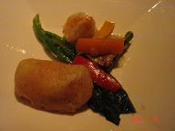 海老とりんごの煮物