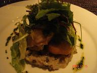 えびとムール貝のフリット　リゾット添え