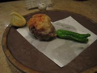 しいたけとえびしんじょ揚げ