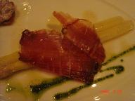 ハモンイベリコとアスパラ