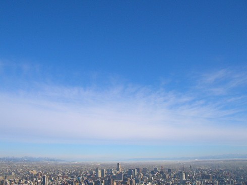 円山山頂から12月23日午前