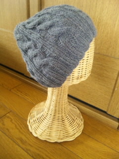 2011年10月☆なわ編みの帽子２