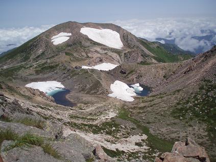 御前峰より大汝峰