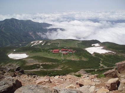 御前峰から室堂