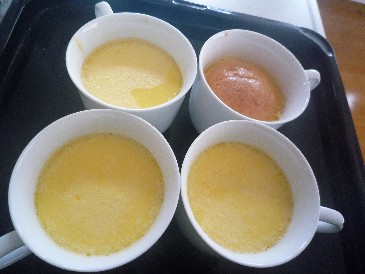 プリンとケーキ