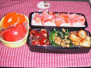 イカから甘辛炒め弁当