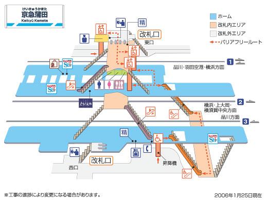 京急蒲田　構内図