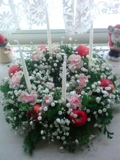 クリスマス用テーブルフラワー