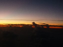 モルディブ１日目 - 飛行機からの夕焼け！