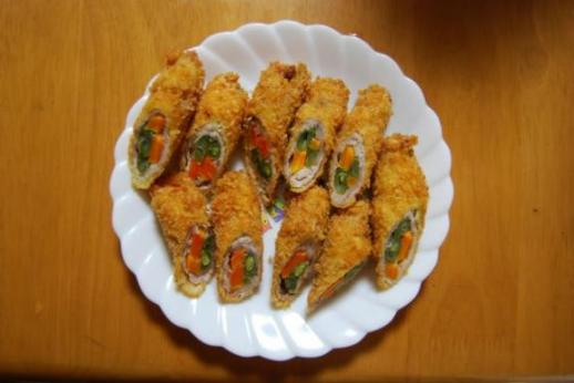 人参とインゲンの肉巻き