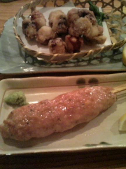 つくねと蛸のからあげ