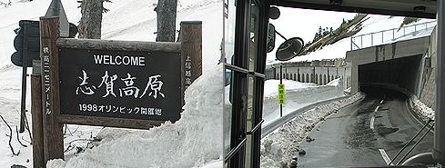 志賀高原はまだ積雪が…