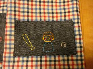 野球の刺繍