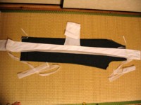 美容衿とスラックス