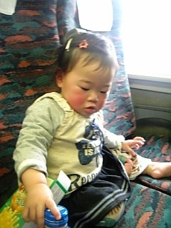 なっち。新幹線にて