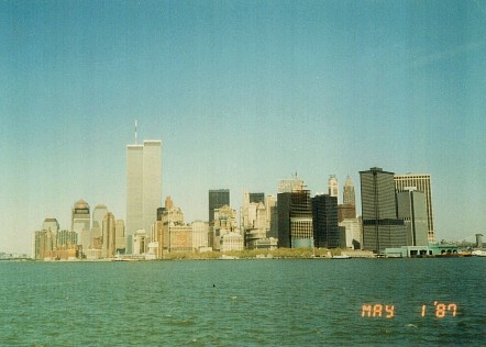 スタテン島行きフェリーより　マンハッタン島全景