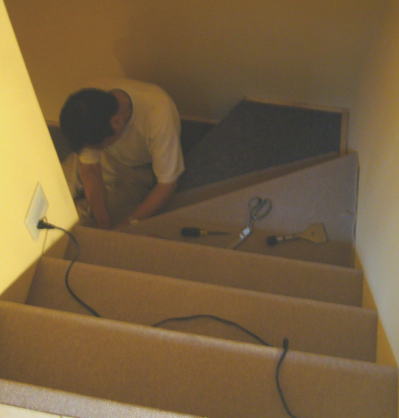 階段のカーペット張り替え工事