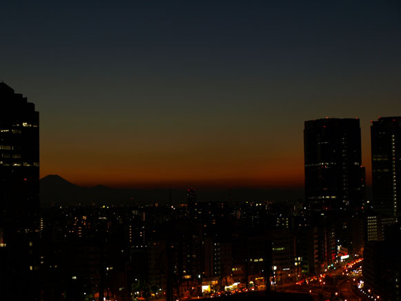 夕焼け富士０８１１２３２