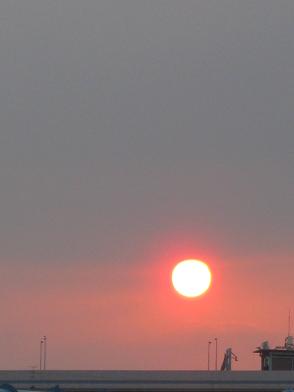 でっかい夕日