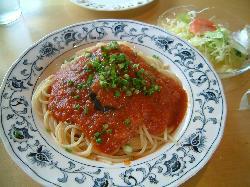 トマトと茄子のパスタ