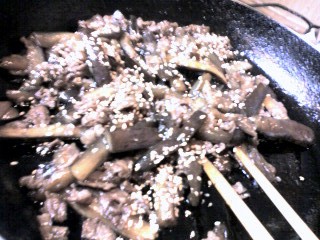 ナスと牛肉の炒め物