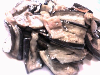 なすのウスターソース炒め