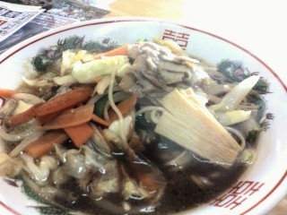 いわた徳島ラーメン野菜入りの出来上がり