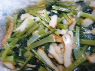 小松菜とさつま揚げの煮びたし