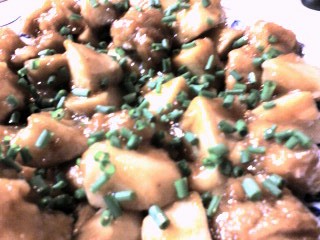 里芋と鶏肉の揚げ煮