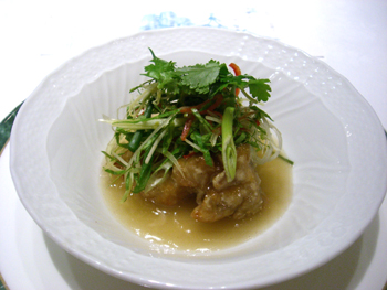 さわらの揚げ物香味ソース