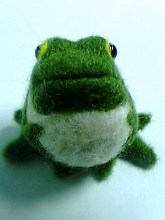 羊毛フェルト　かえる針山
