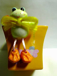 蛙付き植木鉢♪